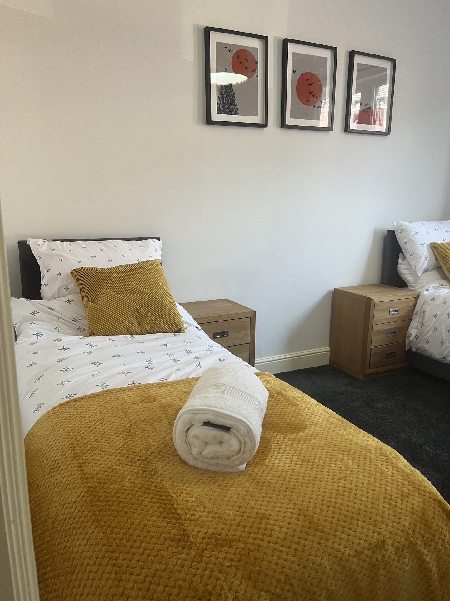Bedroom — fresh linen laid out at The Aberdeen House, Floor 1